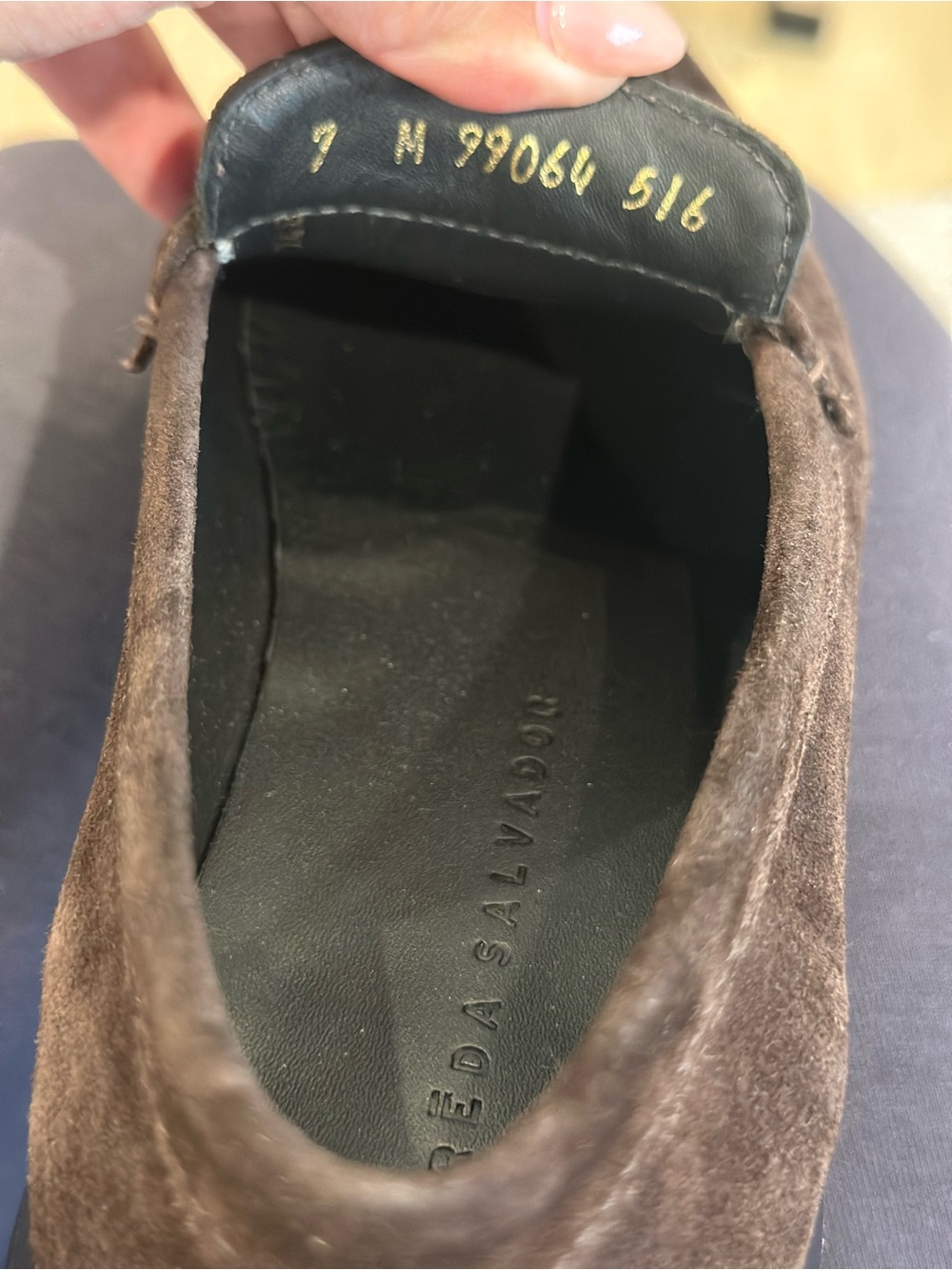 Freda Salvador Elba Espresso Suede Penny Loafers - Picture 9 of 13